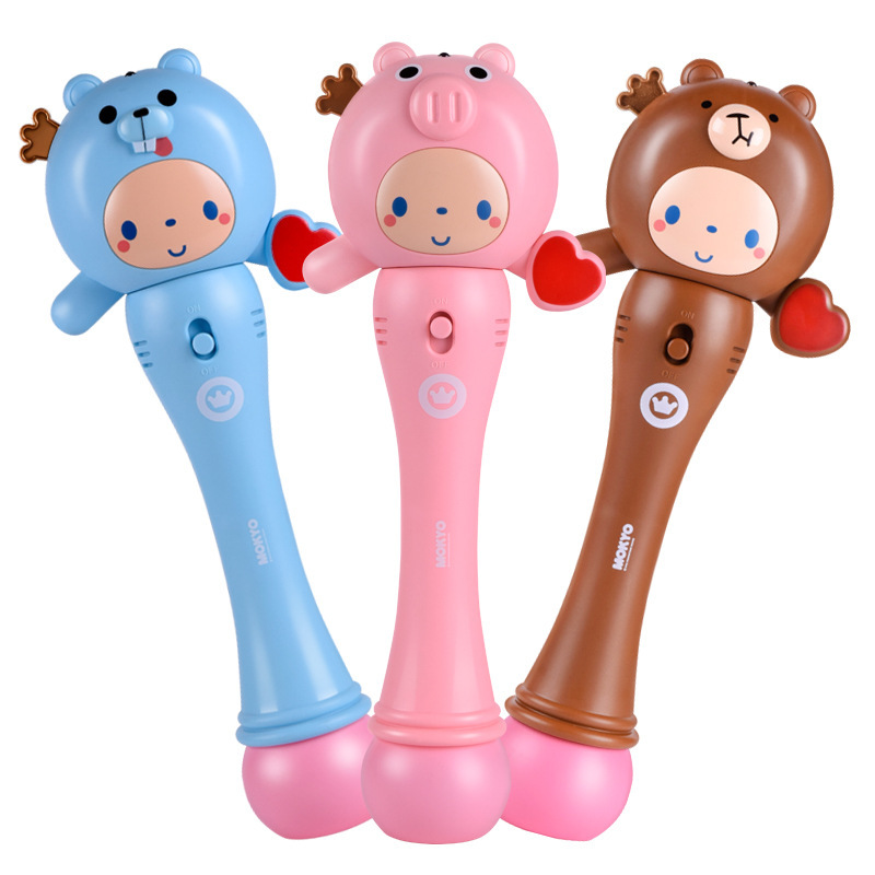 Girls heart electric bubble Stick Web celebrity Music Machine Children&#039;s Automatic bubble blowing toy wholesale
