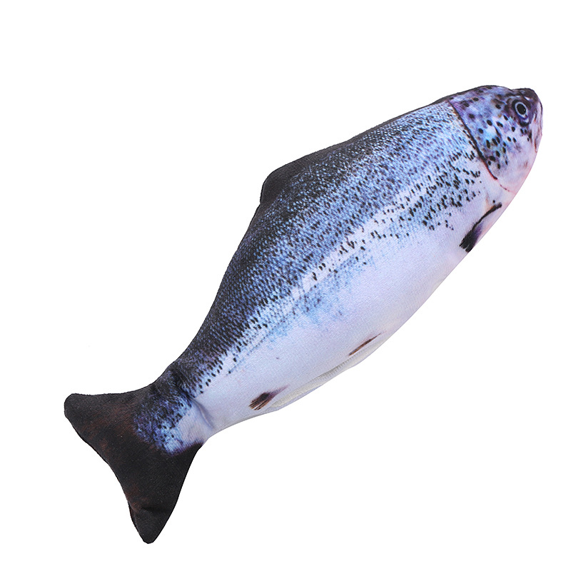 Electric Fish Simulated Fish Funny Cat Beating Fish TikTok Same Style Funny Cat Pet Toy USB Charging Net Red Fish