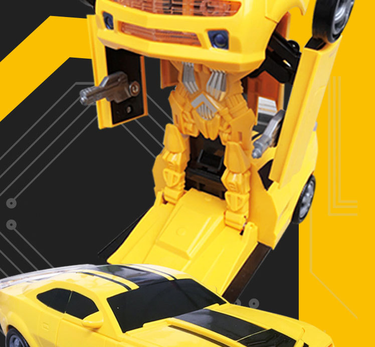 One-Click Automatic Transformer Huang Feng Electric Universal Deformation Robot Light Music Children Model Toy