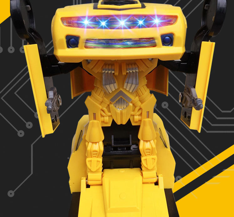 One-Click Automatic Transformer Huang Feng Electric Universal Deformation Robot Light Music Children Model Toy