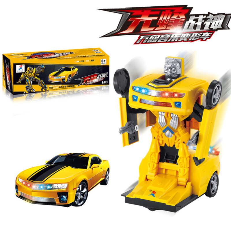 One-Click Automatic Transformer Huang Feng Electric Universal Deformation Robot Light Music Children Model Toy
