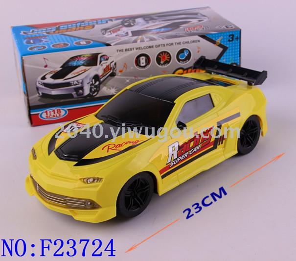 Electric universal light music car toy baby early education intelligent induction toy wholesale F23724