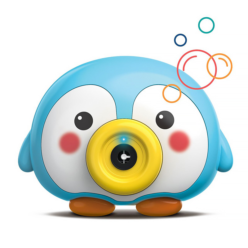 Stall Goods Children&#039;s Electric Penguin Bubble Machine Piggy Automatic Bubble Blowing Camera Donut Bubble Water Gun Toy