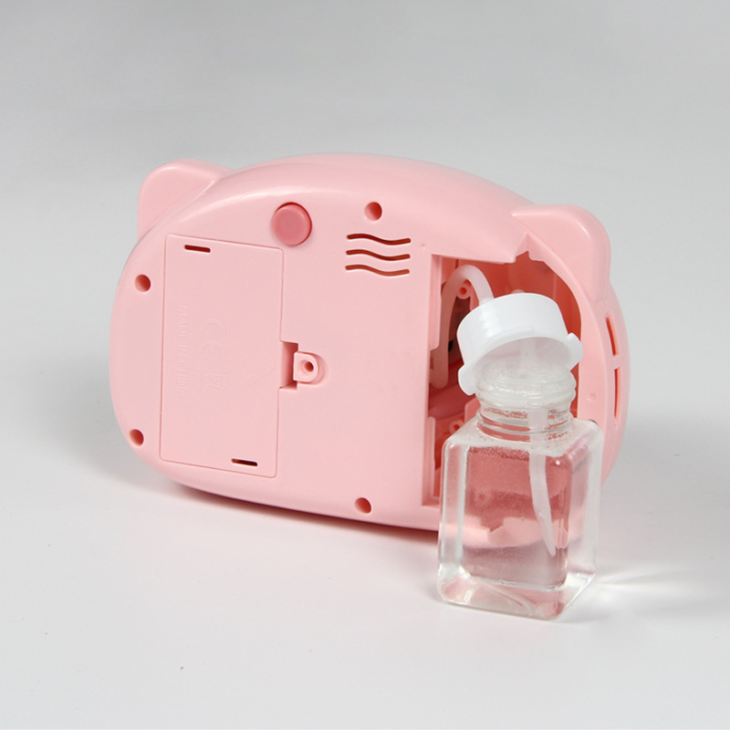 Web celebrity Children Bubble machine, piggy Bubble Camera, automatic Electric music Light Toy bubble liquid