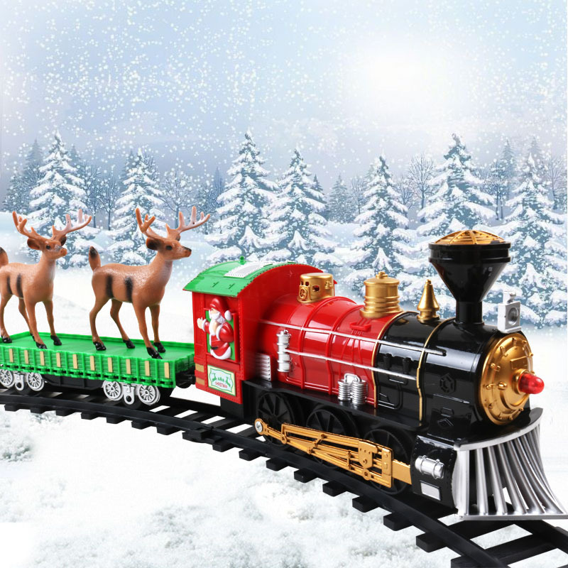 Cross-Border Supply Boy Toy Car Electric Track Train Toy Christmas Train Children Electric Amazon New