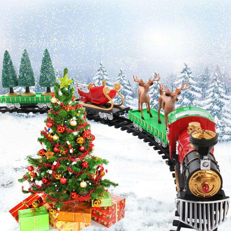 Cross-Border Supply Boy Toy Car Electric Track Train Toy Christmas Train Children Electric Amazon New