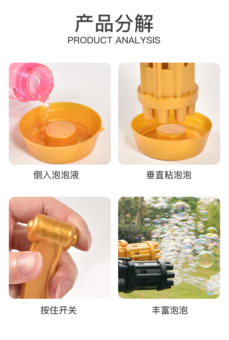Tiktok Same Electric Funny Cute Bubble Machine Gatling Black Gold Bubble Children Boys and Girls Automatic Toy Tiktok Same Electric Funny Cute Bubble Machine Gatling Black Gold Bubble Children Boys and Girls Automatic Toy