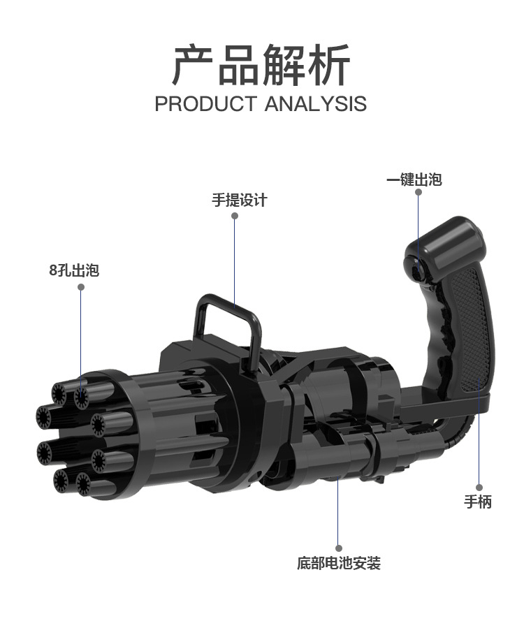 Tiktok Same Electric Funny Cute Bubble Machine Gatling Black Gold Bubble Children Boys and Girls Automatic Toy Tiktok Same Electric Funny Cute Bubble Machine Gatling Black Gold Bubble Children Boys and Girls Automatic Toy