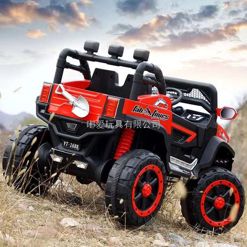 Children&#039;s Electric Car Four-Wheel Remote Control off-Road Baby&#039;s Toy Car Adult Double Oversized Baby Carriage