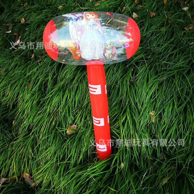 Peiqi VC Inflatable Hammer Inflatable Hammer Pinch Ring with Bell Scan Code Promotional Gifts Inflatable Toys Wholesale