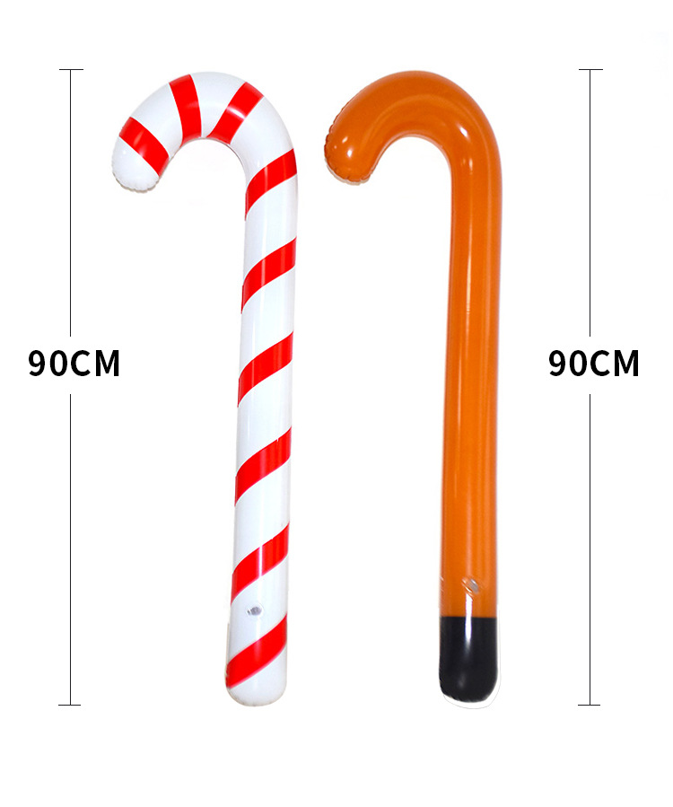 PVC Inflatable Crutches Christmas Walking Stick for the Elderly Christmas Activity Props Cross-Border Inflatable Toys