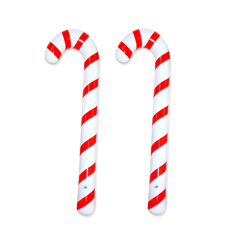 PVC Inflatable Crutches Christmas Walking Stick for the Elderly Christmas Activity Props Cross-Border Inflatable Toys