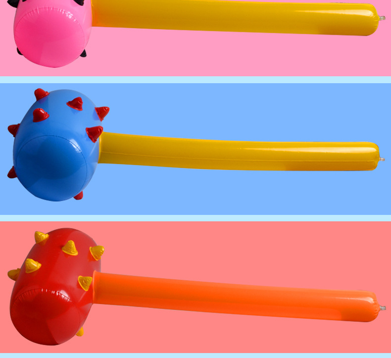 Inflatable Stick Hammer Toy PVC Color Wolf Tooth Hammer Inflatable Hammer Party Props Wholesale Inflatable Toys
