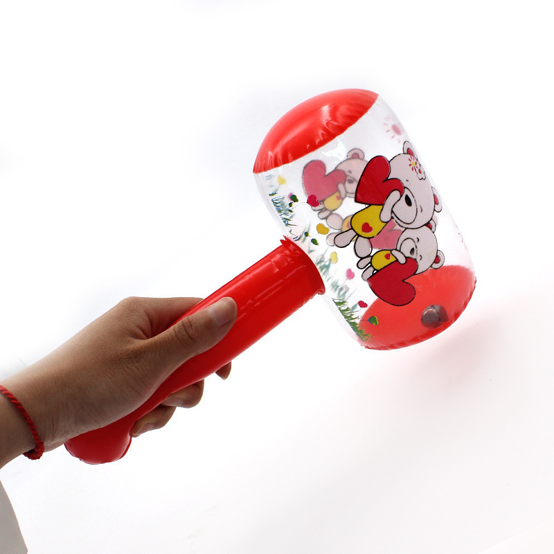 Inflatable Hammer Inflatable Hammer Pinch Ring with Bell Scan Code Promotional Gifts Factory Inflatable Toys Wholesale