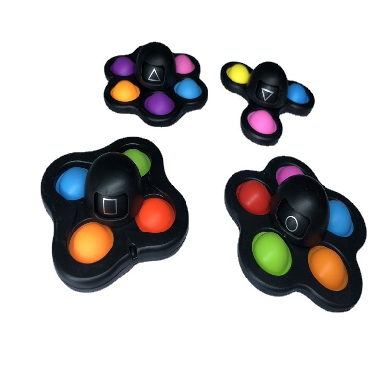 Cross-Border New Arrival Korean Drama Squid Game Hand Spinner Bubble Music Rat Killer Pioneer Fingertip Gyro Decompression Toy H