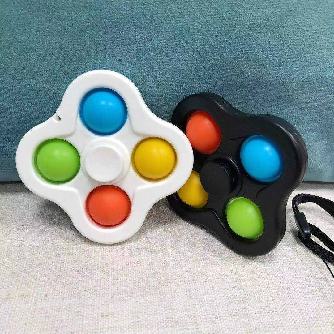 Cross-Border Hot Bubble Music Fingertip Gyro Press Finger Pressure Reduction Toy Keychain Rat Killer Pioneer Vent Artifact