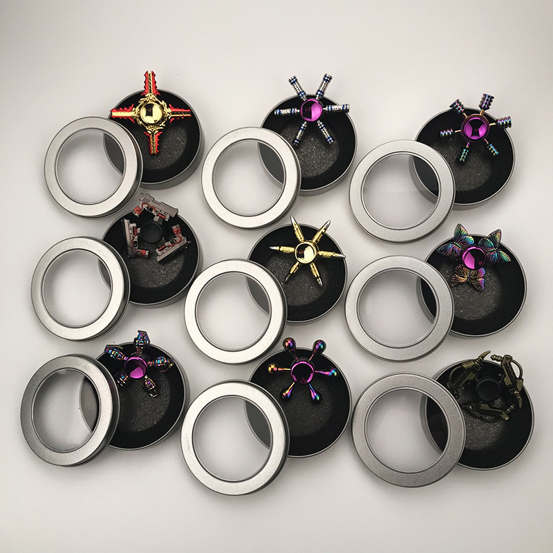 Windmill Fingertip Gyro Children&#039;s Toy Primary and Secondary School Students Adult Pressure Relief Relieving Stuffy Metal Hand Spinner Hand Spinner