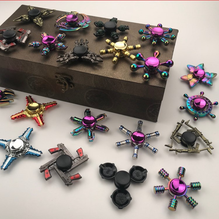 Windmill Fingertip Gyro Children's Toy Primary and Secondary School Students Adult Pressure Relief Relieving Stuffy Metal Hand Spinner Hand Spinner