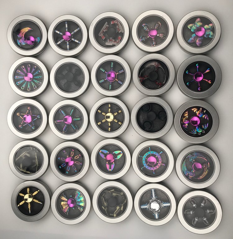 Windmill Fingertip Gyro Children's Toy Primary and Secondary School Students Adult Pressure Relief Relieving Stuffy Metal Hand Spinner Hand Spinner