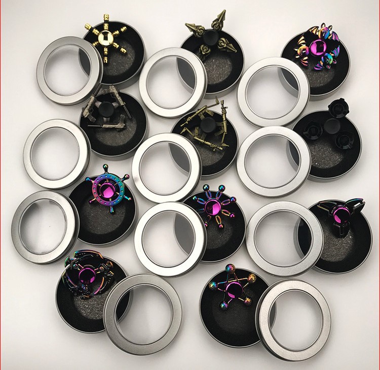 Windmill Fingertip Gyro Children's Toy Primary and Secondary School Students Adult Pressure Relief Relieving Stuffy Metal Hand Spinner Hand Spinner