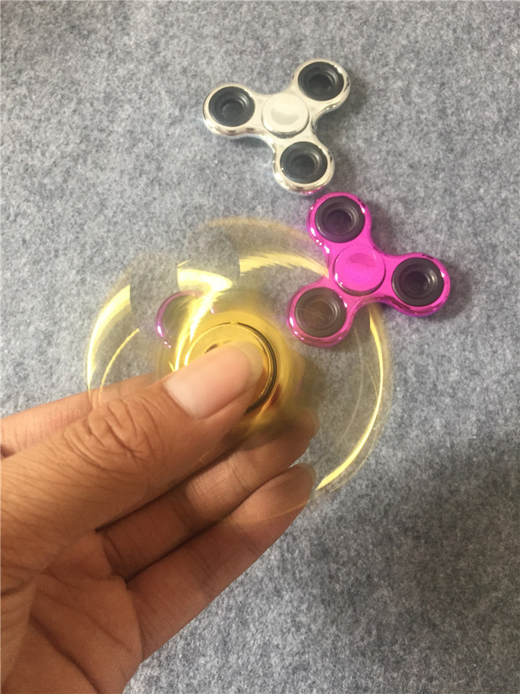 Fingertip Gyro Three-Leaf Gyro Finger Toy Pressure-Reducing Creative Toy Color Hand Spinner Wholesale