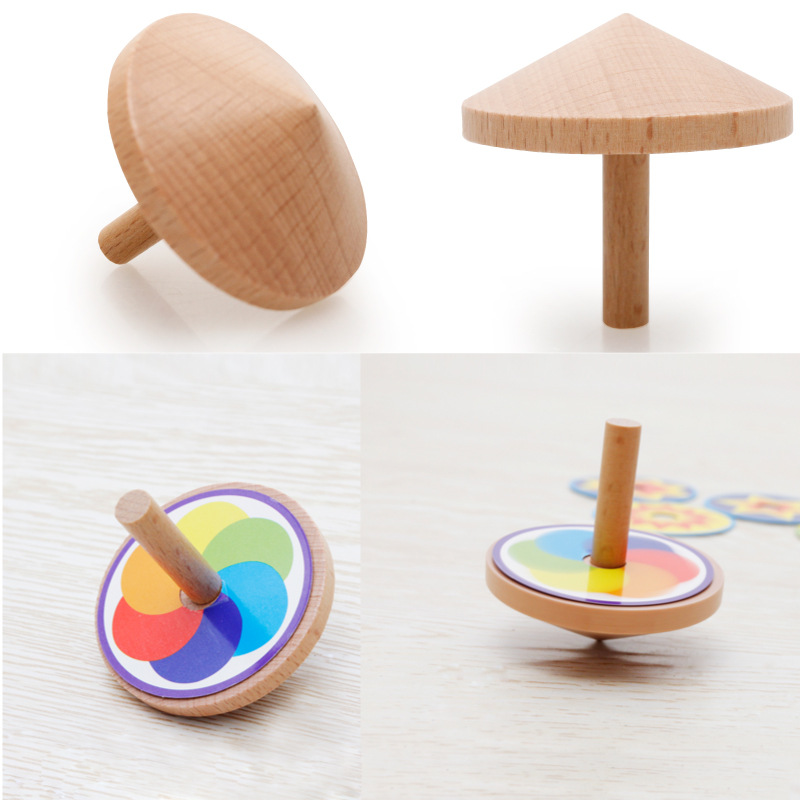 Creative Educational Toys Variety Gyro Children&#039;s Toy Wooden Building Blocks Fingertip Gyro TikTok Same Style Hot Sale Toy