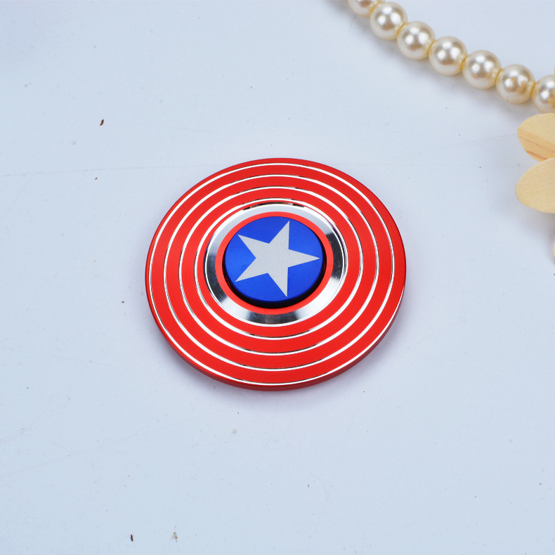The new captain America's fingertip gyro metal decompressor refers to a spiral of cool creative toy gyro wholesale.