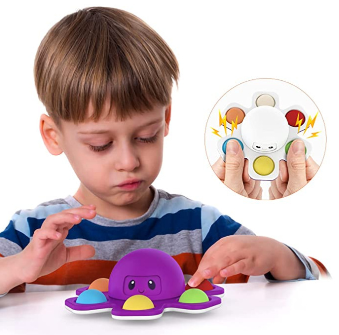 Cross-Border Amazon Sources Face-Changing Octopus Fingertip Gyro Deratization Pioneer Pop Decompression Decompression Toy Wholesale Cross-Border Amazon Sources Face-Changing Octopus Fingertip Gyro Deratization Pioneer Pop Decompression Decompression Toy Wholesale