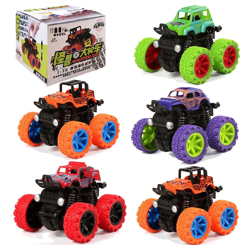 Children&#039;s Toy Excavator Engineering Car Boy Inertia Four-Wheel Drive off-Road Stunt Toy Car Car Stall Wholesale