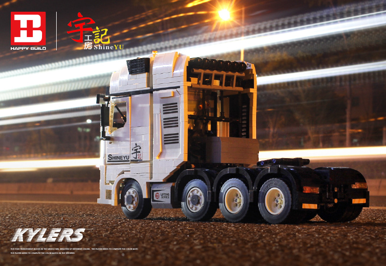 Xinyu Yuecheng Mercedes-Benz Container Truck Building Blocks Toy Remote Control App Bluetooth Electric Engineering Car Xinyu Yuecheng Mercedes-Benz Container Truck Building Blocks Toy Remote Control App Bluetooth Electric Engineering Car