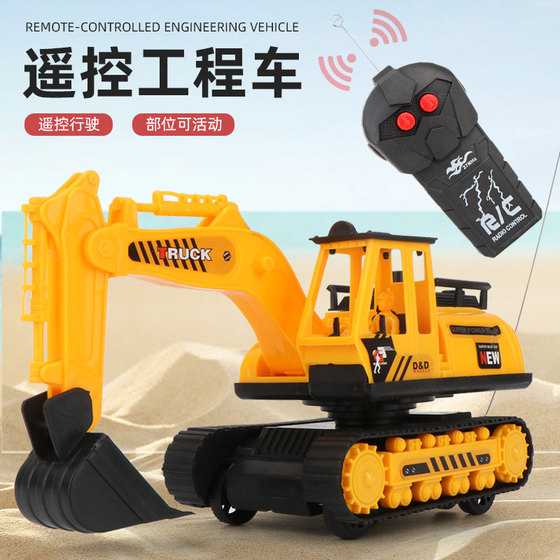 Boy&#039;s Toy Electric Remote Control Excavator Model Two-Way Large Simulation Model Toy Engineering Car Toys Gift