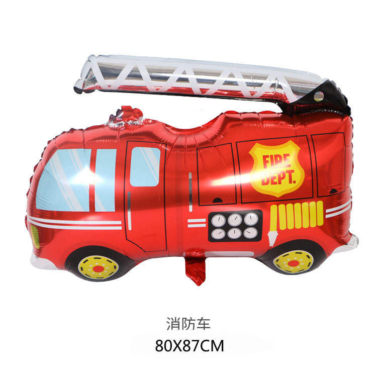 Engineering Vehicle Aluminum Film Balloon Train Tank Fire Truck Balloon Baby Birthday Car Party Deployment and Decoration Engineering Vehicle Aluminum Film Balloon Train Tank Fire Truck Balloon Baby Birthday Car Party Deployment and Decoration