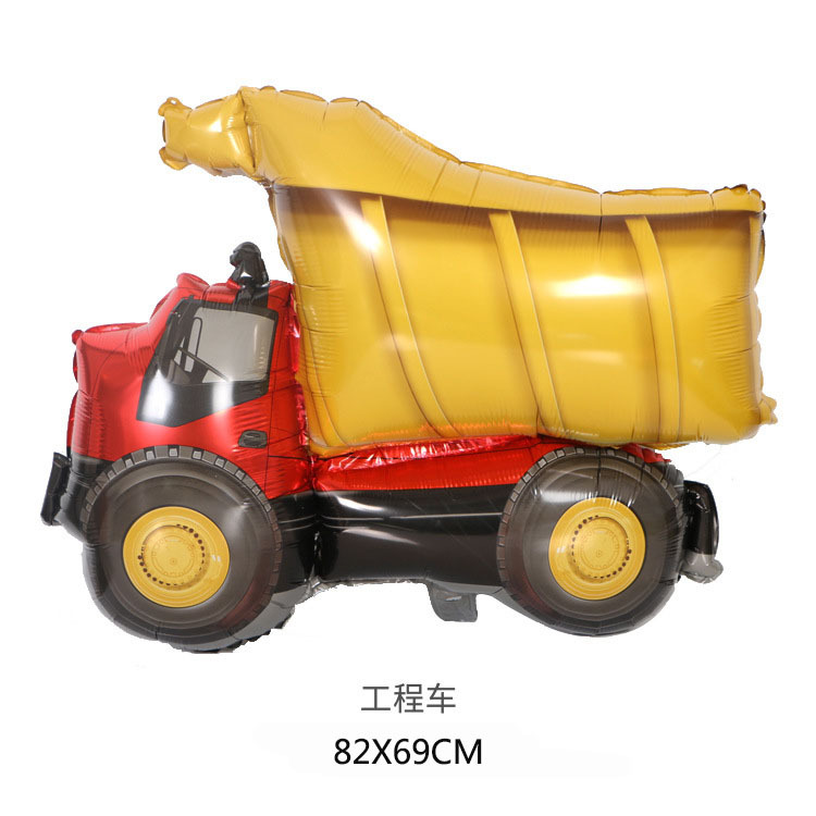 Engineering Vehicle Aluminum Film Balloon Train Tank Fire Truck Balloon Baby Birthday Car Party Deployment and Decoration Engineering Vehicle Aluminum Film Balloon Train Tank Fire Truck Balloon Baby Birthday Car Party Deployment and Decoration