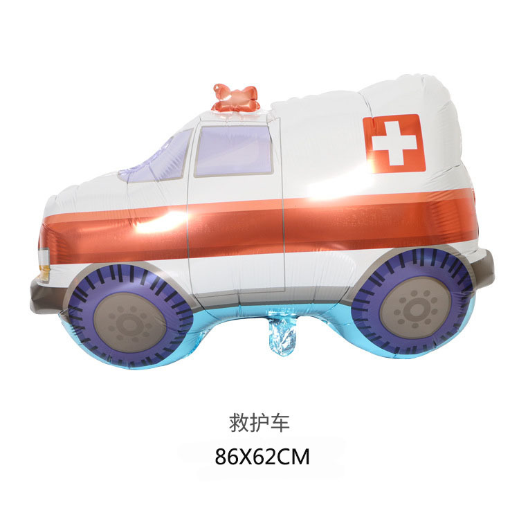 Engineering Vehicle Aluminum Film Balloon Train Tank Fire Truck Balloon Baby Birthday Car Party Deployment and Decoration Engineering Vehicle Aluminum Film Balloon Train Tank Fire Truck Balloon Baby Birthday Car Party Deployment and Decoration