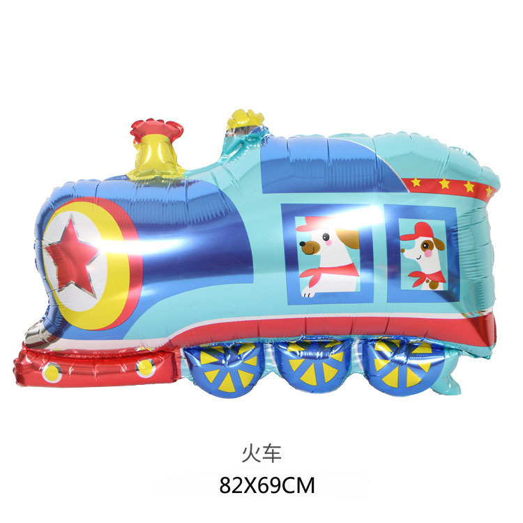 Engineering Vehicle Aluminum Film Balloon Train Tank Fire Truck Balloon Baby Birthday Car Party Deployment and Decoration Engineering Vehicle Aluminum Film Balloon Train Tank Fire Truck Balloon Baby Birthday Car Party Deployment and Decoration