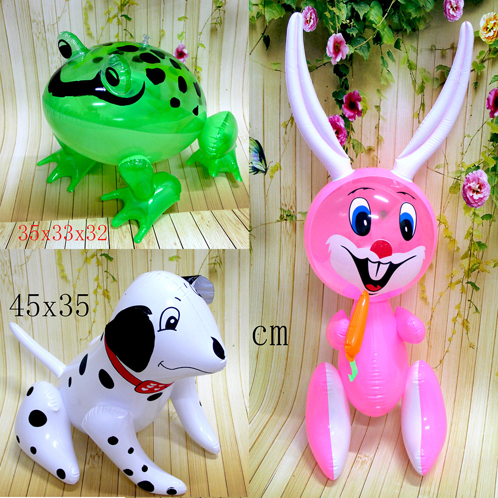 Children's Small toys Inflatable Cartoon animal Toys wholesale THICKened PVC material gift baby toys