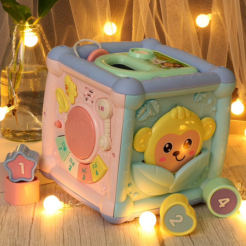 * Baby Toys 0-1 Years Old Half Shape Matching Baby&#039;s Building Blocks 5 Early Education Puzzle Hexahedron Boys 6 Girls 8 Y
