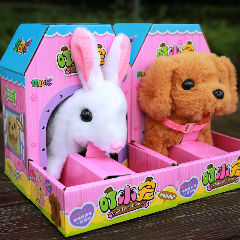 Artificial Dog Walking Electric Plush Puppy Rabbit Animal Baby Toys
