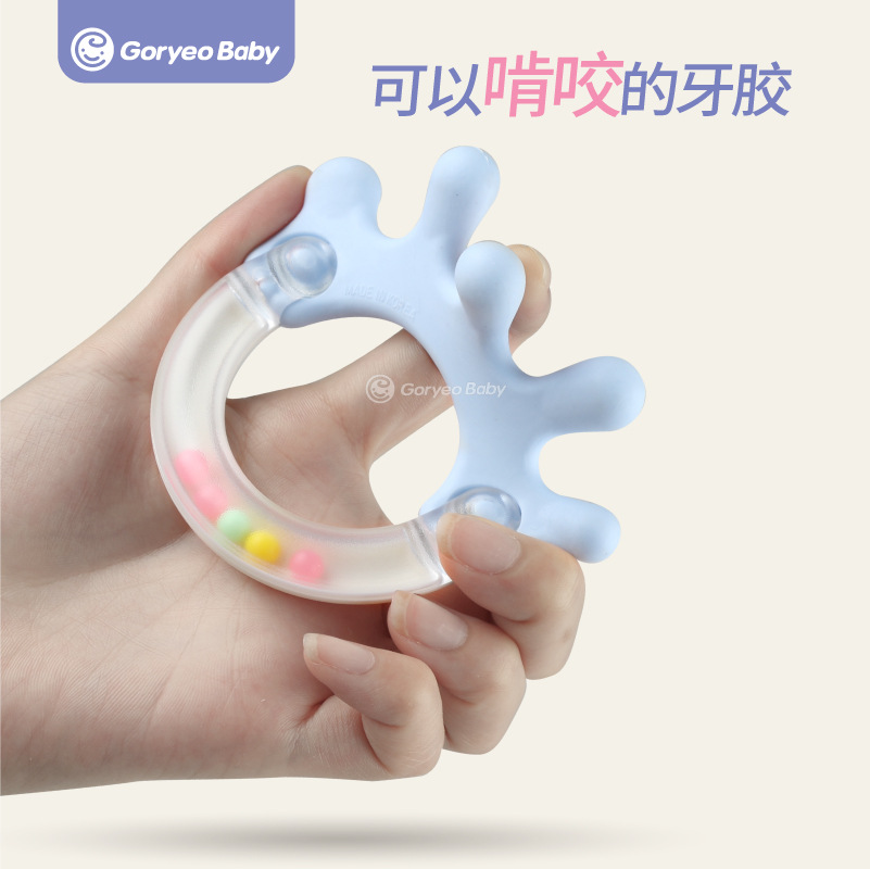 South Chesapeake GoryeoBaby baby hand bell, bell box set teeth plastic OEM newborn baby toys