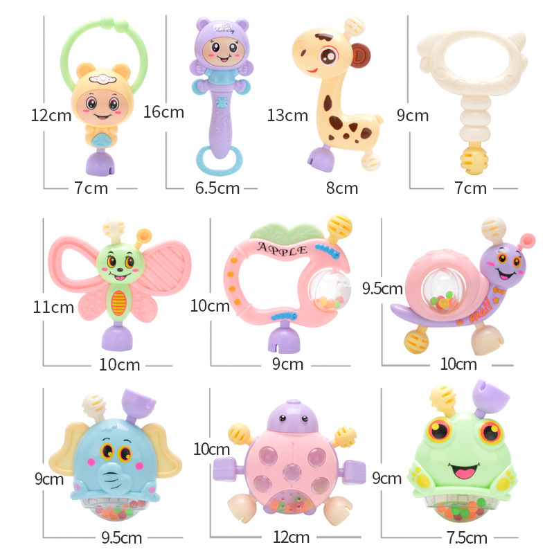 Baby Baby toys hand bell, 0-3-6-12 up early lessons wisdom tooth gum department were 1 year old Baby 5 male girl