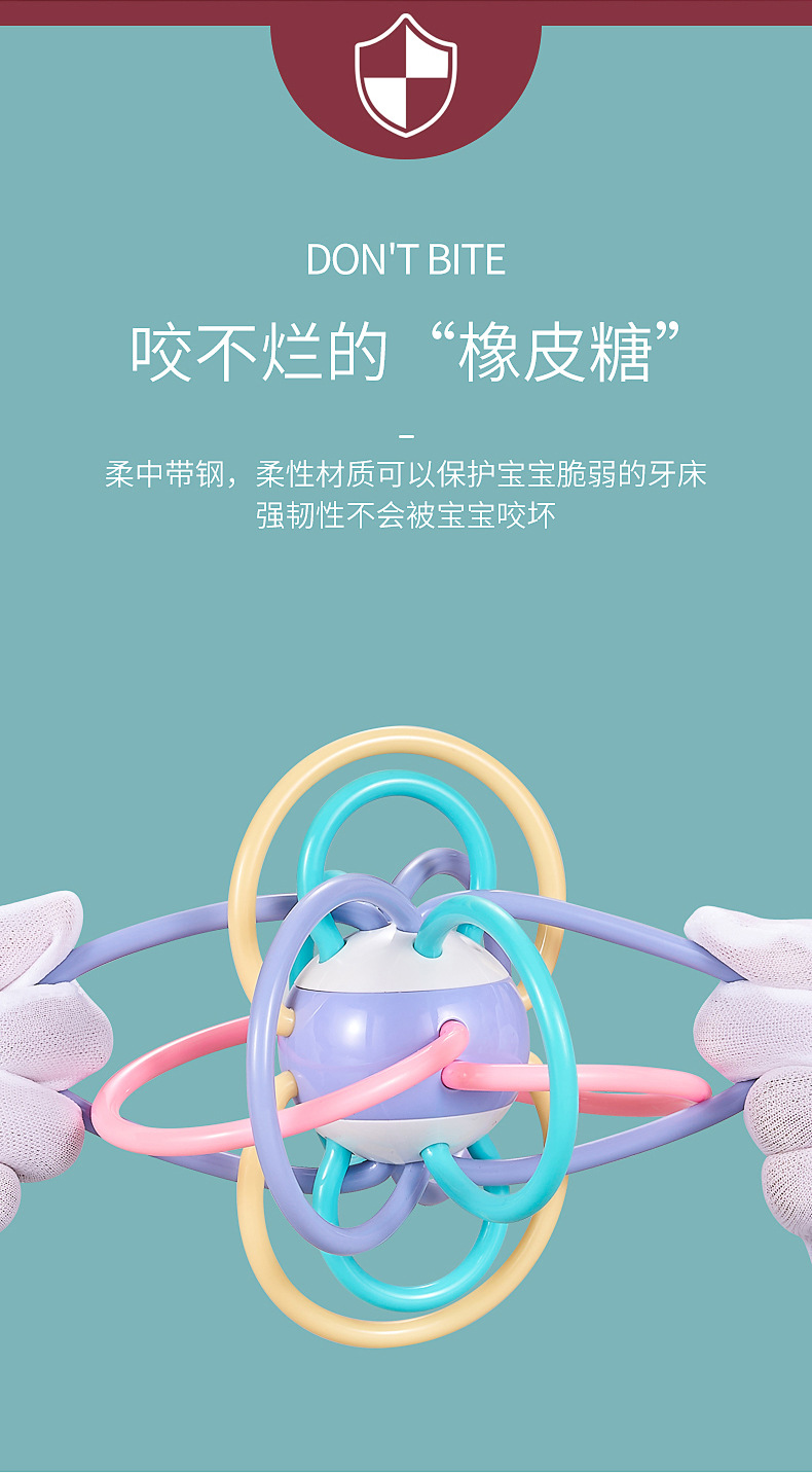 Shijia Manhattan Ball Hand Ball Baby Teether Ball Molar Rod Water Boiling Suitable 3-6-12 Months Baby toys Shijia Manhattan Ball Hand Ball Baby Teether Ball Molar Rod Water Boiling Suitable 3-6-12 Months Baby toys