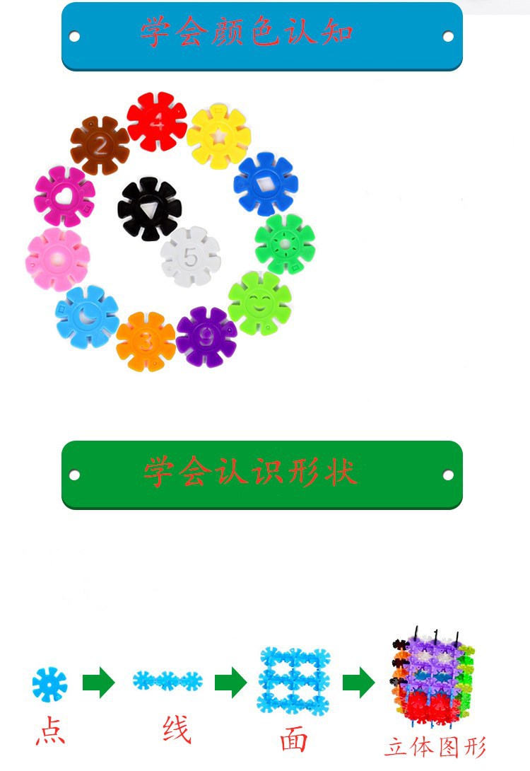 Early Education Insert Snowflake Building Blocks Box Plastic Assembling Combined Baby Toddler Intelligence Baby toys Early Education Insert Snowflake Building Blocks Box Plastic Assembling Combined Baby Toddler Intelligence Baby toys