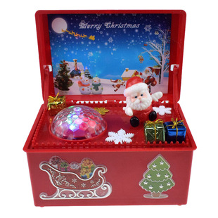 Novelty Creative Elk Pull Sled Santa Claus Doll with Music Electric Universal Car Toy Christmas Gift