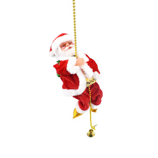 Novelty Creative Elk Pull Sled Santa Claus Doll with Music Electric Universal Car Toy Christmas Gift
