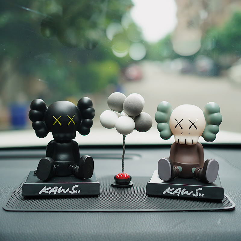 XX Eye Bobble Head Doll Car Decoration Mobile Phone Bracket Ins Trendy Driving Interior Trim Cute Creative Interior Decorations