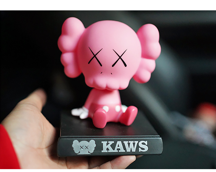 XX Eye Bobble Head Doll Car Decoration Mobile Phone Bracket Ins Trendy Driving Interior Trim Cute Creative Interior Decorations