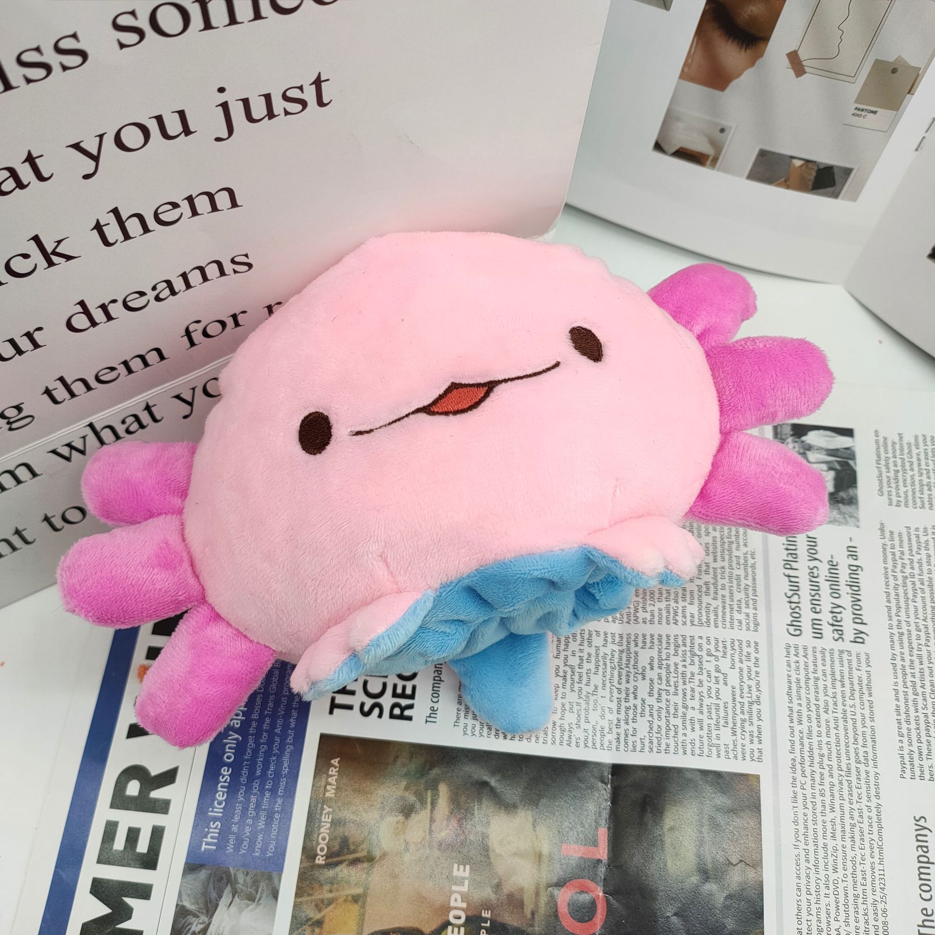 Cross-Border Cute Axolotl Plush Toy Doll Halloween Gifts Salamander Doll Cross-Border Cute Axolotl Plush Toy Doll Halloween Gifts Salamander Doll