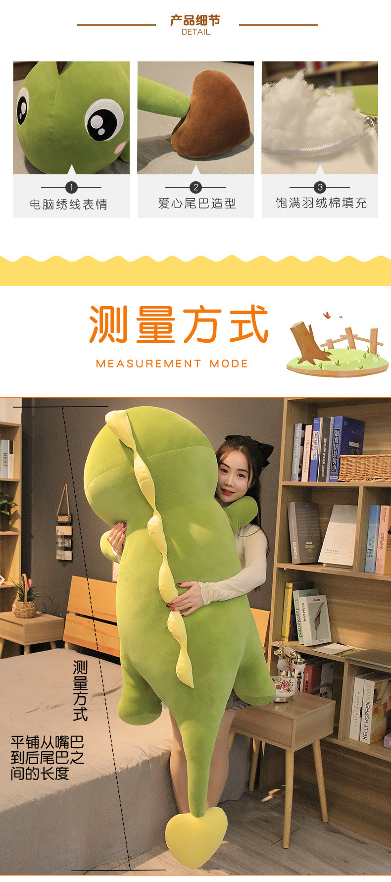 Dinosaur Pillow Plush Toy Girls' Large Size Sleeping Companion Doll Doll Ragdoll Stall Small Gift Factory Wholesale Dinosaur Pillow Plush Toy Girls' Large Size Sleeping Companion Doll Doll Ragdoll Stall Small Gift Factory Wholesale