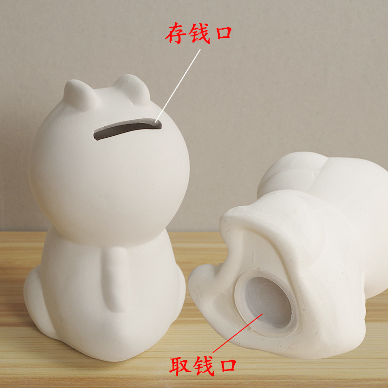 Year of Ox Zodiac Children's DIY Coloring Creation Graffiti Non-Gypsum Mold Ceramic White Blank Doll Ferrule Production Year of Ox Zodiac Children's DIY Coloring Creation Graffiti Non-Gypsum Mold Ceramic White Blank Doll Ferrule Production
