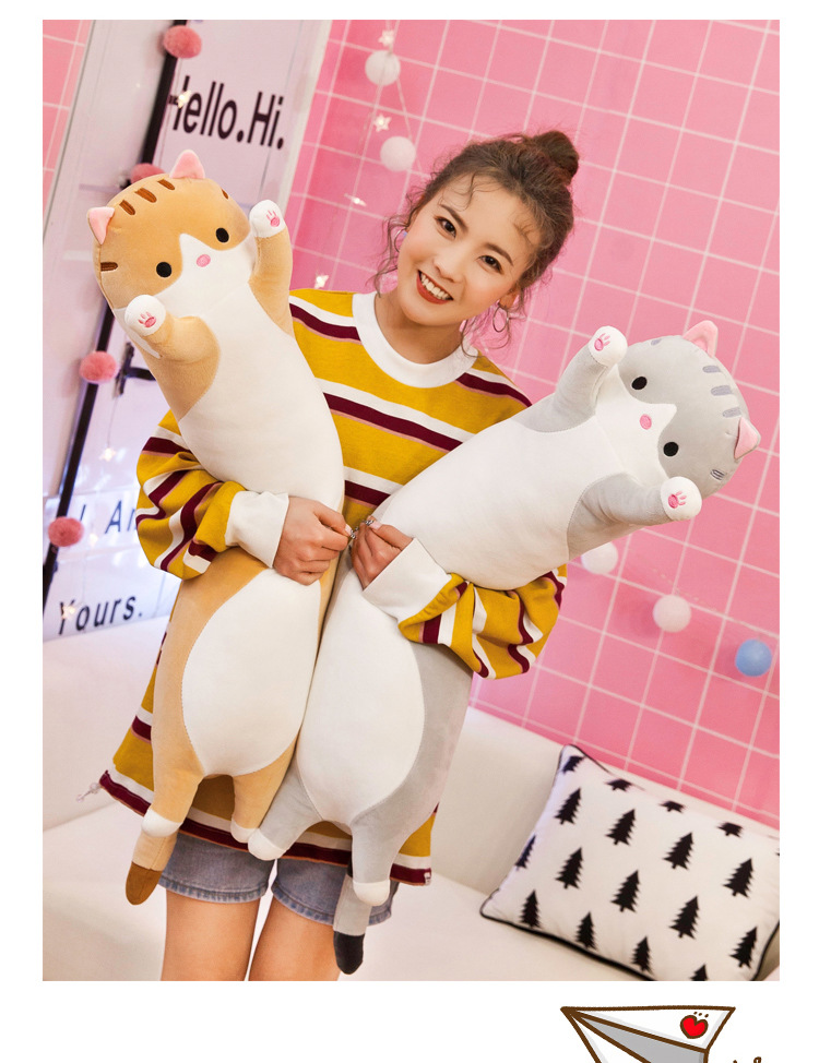 Strip Cat Pillow Plush Toy Doll Foreign Trade Doll Company Wholesale Custom Logo Birthday Gift Strip Cat Pillow Plush Toy Doll Foreign Trade Doll Company Wholesale Custom Logo Birthday Gift